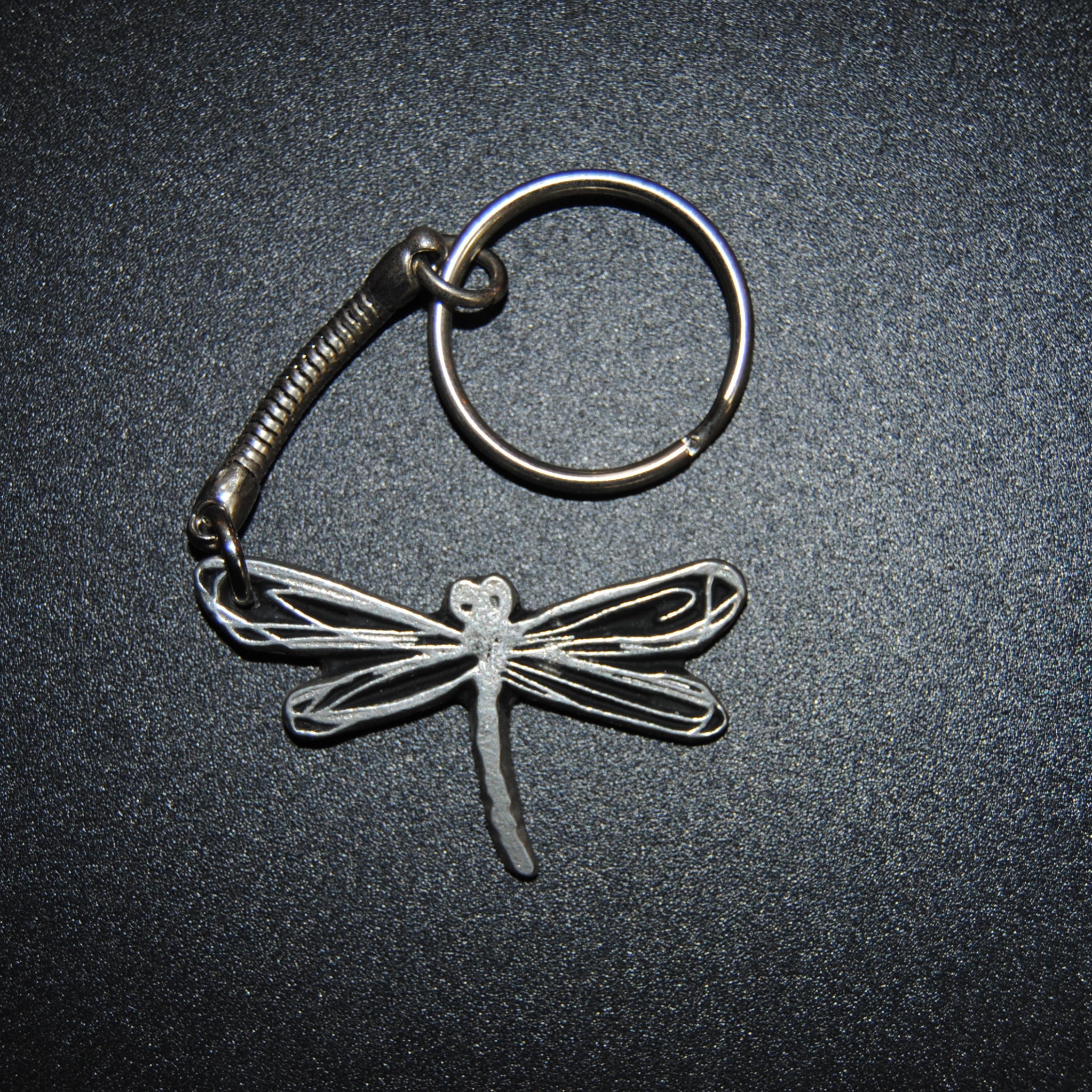 Pewter - Dragonfly Key Ring