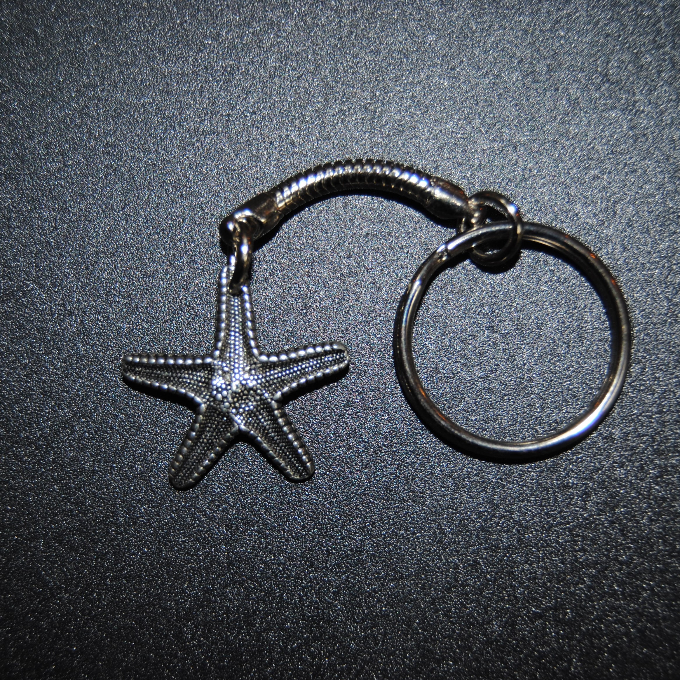 Pewter - Starfish Key Ring