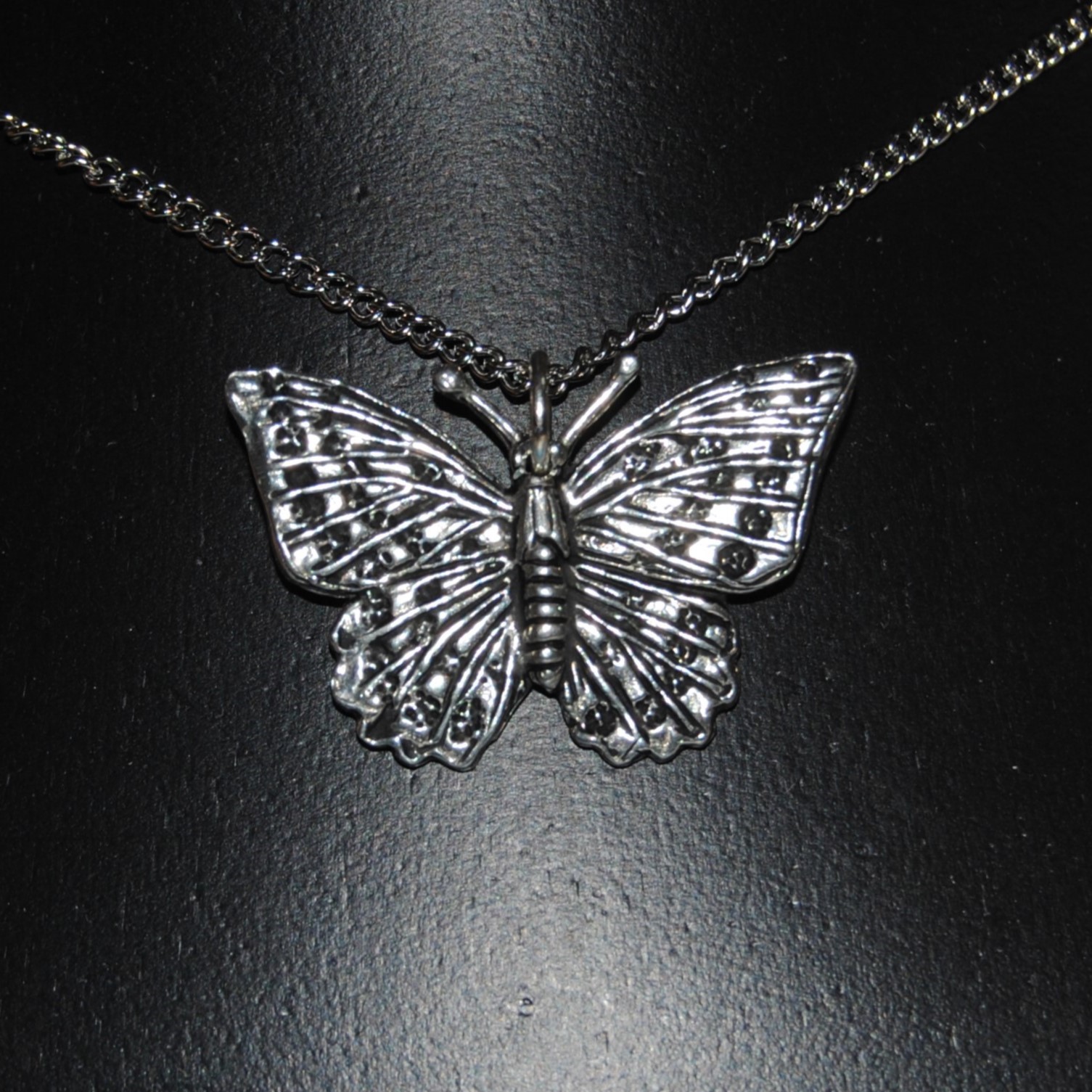 Pewter - Butterfly Pendant a