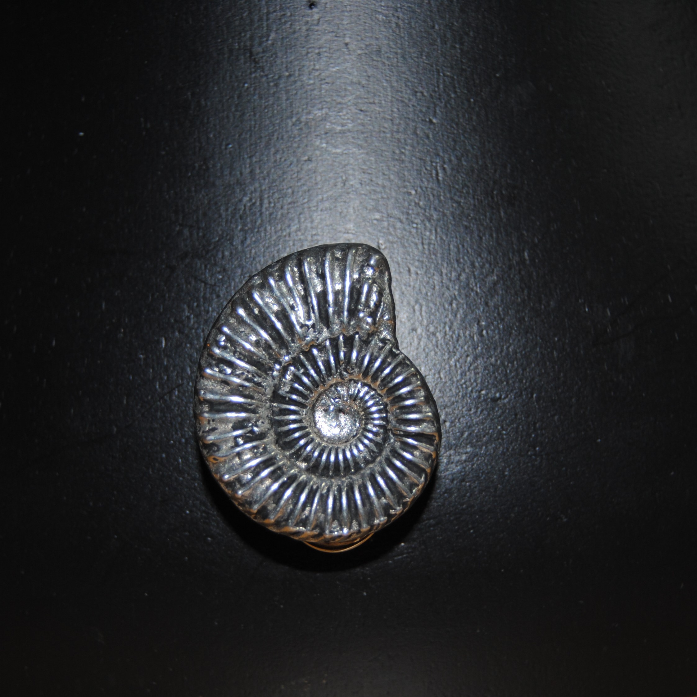 Pewter - Lge Ammonite Brooch