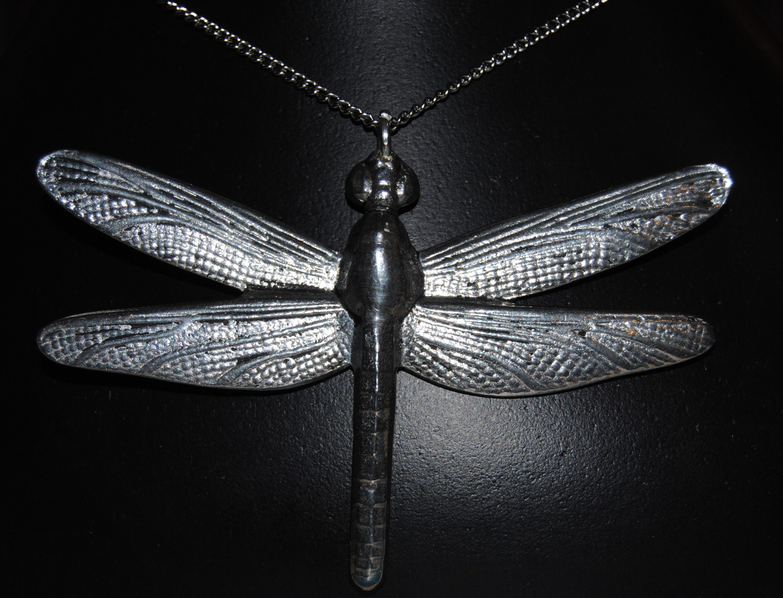 Pewter - Lge Dragonfly Pendant