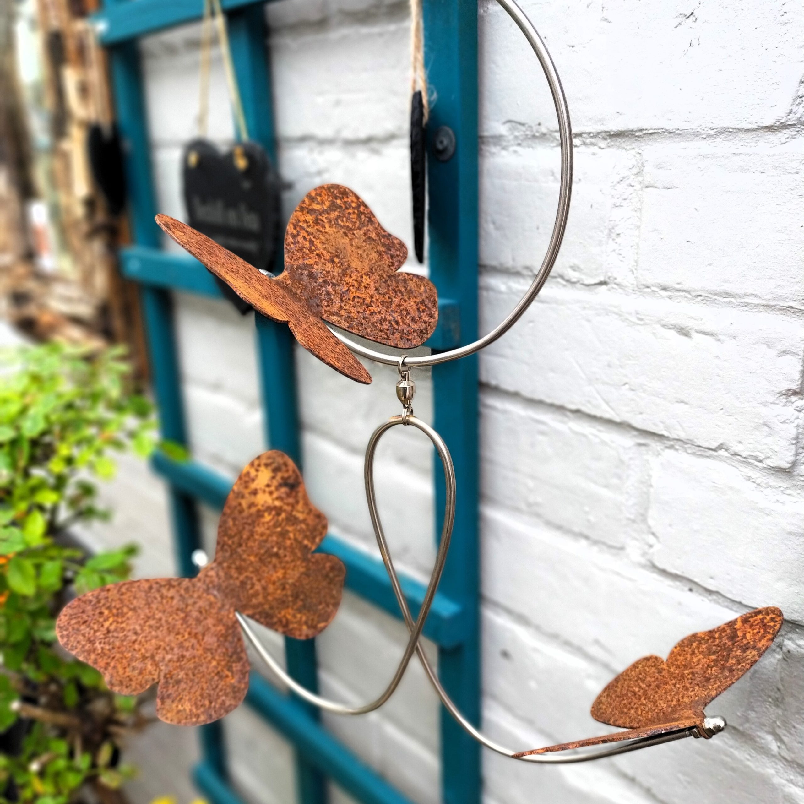 Metal Butterfly Mobile For Garden