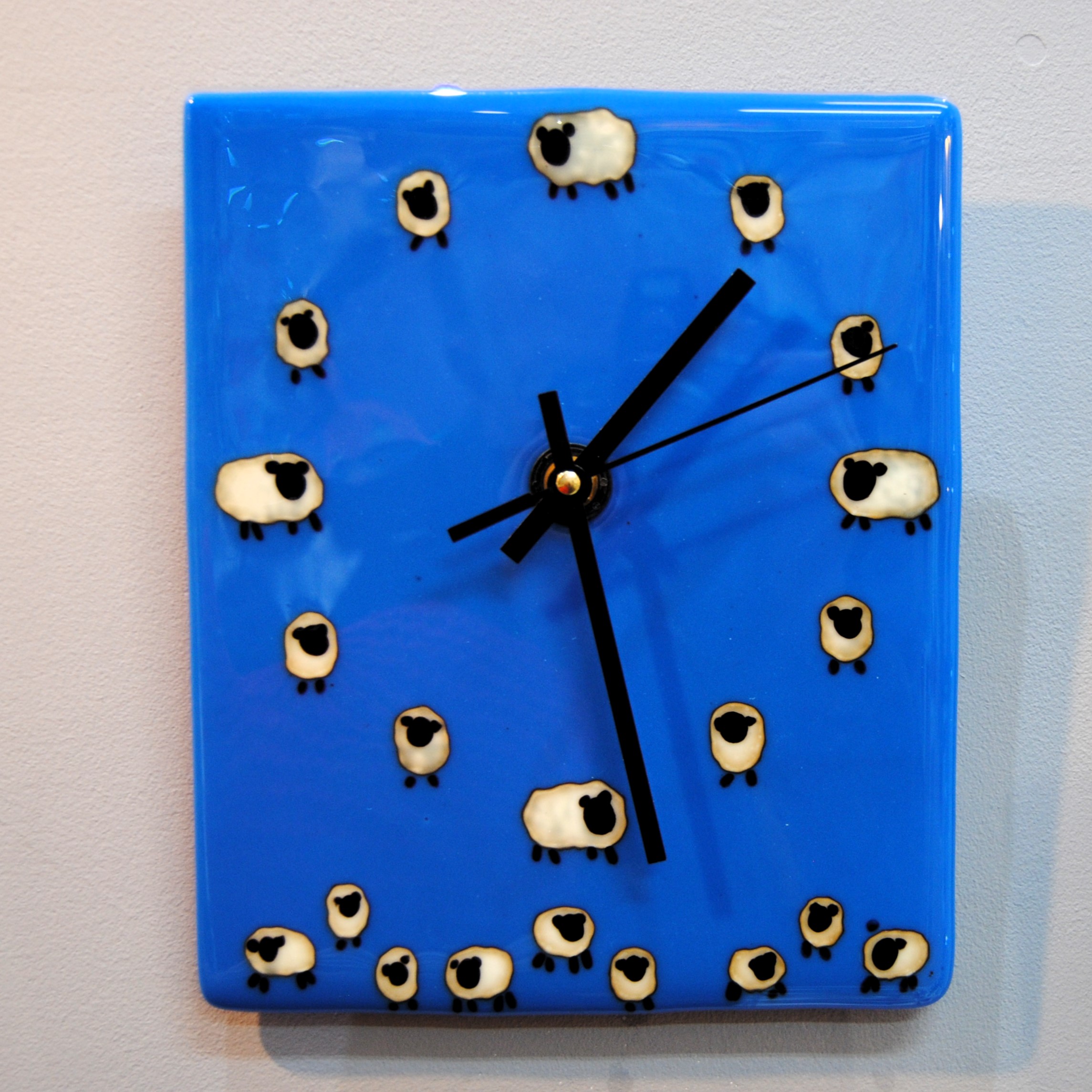 Sheep Glass Wall Clock