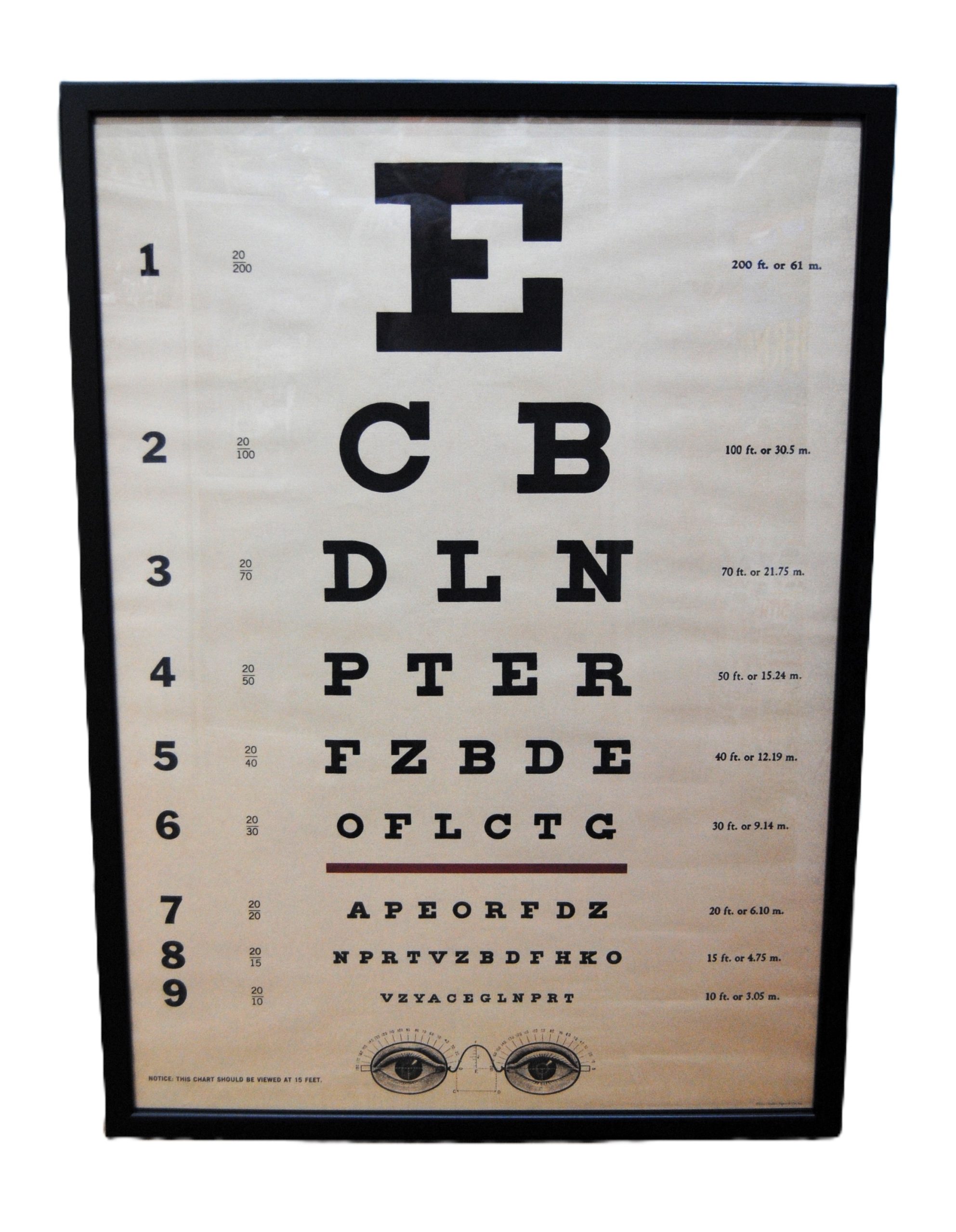 Retro Eye Test Chart.