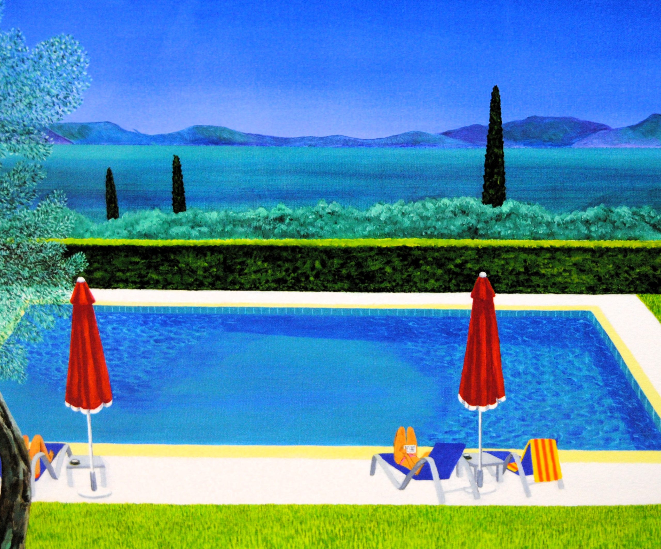 Ruth Cowell - Relaxing By The Pool c